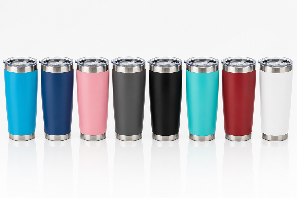 20oz Stainless Steel Double Wall Vacuum Travel Coffee Tumbler Cup with Lid and Straw