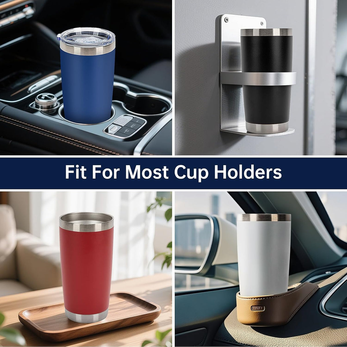 20oz Stainless Steel Double Wall Vacuum Travel Coffee Tumbler Cup with Lid and Straw